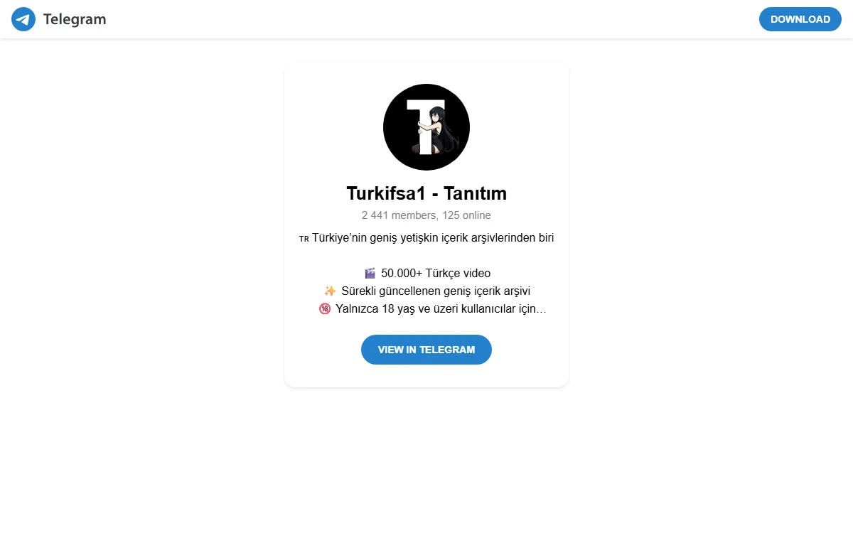 Turk Ifsa Telegram (@turkifsa1_tanitim) screenshot
